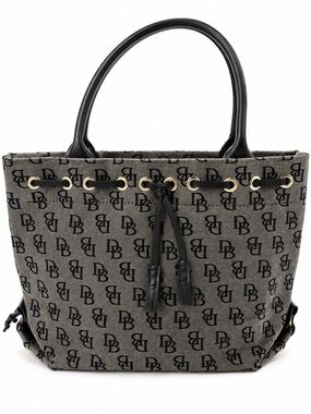 Dooney & Bourke Charcoal and Black Monogram Tote
